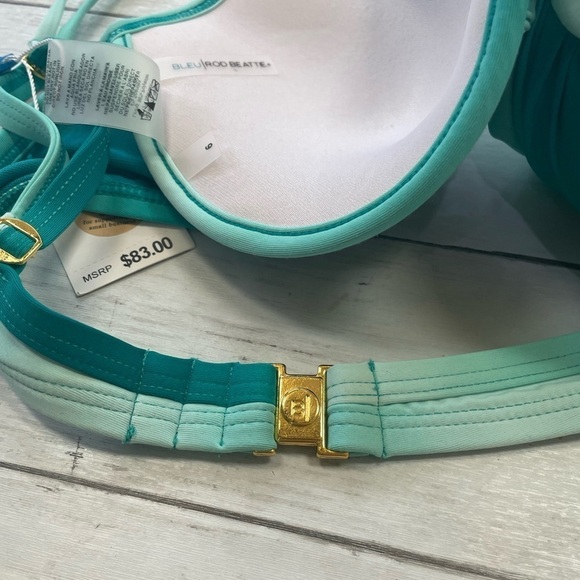 BLEU Rod Beattie Women's bikini top Stretch Push-Up Twist Front Fixed Cups 6 - Picture 8 of 8